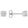 Moissanite platineve(R) set of 2 pair stud earrings, 1ctw pair and a
2ctw pair 3.00ctw DEW