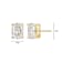 Emerald Cut Moissanite 14k Yellow Gold Over Silver Stud Earrings 3.50ctw DEW