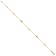 14K Gold Polished/Diamond-cut Heart Lab Created Onyx Beads 9-inch Plus
1-inch Extension Anklet
