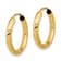 14k Yellow Gold 3/4" Polished and Diamond-Cut Hoop Earrings