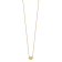 14K Yellow Gold Small Hollow Heart with Chain and 1-inch Extension Necklace
