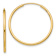 14k Yellow Gold Polished 1" Round Endless Hoop Earrings