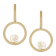 7-7.5mm Button White Freshwater Pearl 14K Yellow Gold Dangle Earrings