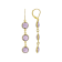 Amethyst Dangle Earrings In 18K Gold Over Sterling Silver 9.00ctw