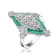 Rhodium Plated over Sterling Silver with Green Color Cubic Zirconia
Modern Ring