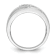 Rhodium Over 14K White Gold Lab Grown Diamond SI1/SI2, G H I, Men's Band