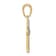 14k Two-tone Gold Diamond-Cut Cross Pendant