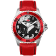 Seapro Men's Voyager Black Dial, Red Bezel, Red Leather Strap Watch