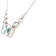 Rectangular Octagonal Aquamarine Rhodium Over Sterling Silver Necklace, 3.75ctw