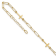 14K Yellow Gold Cross Link with 1-inch Extension Anklet