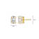 Oval Moissanite 14k Yellow Gold Over Silver Stud Earrings 1.00ctw DEW