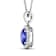 1.09ctw 14K White Gold Tanzanite and White Diamond Pendant with 18 inch
Cable Chain
