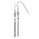 Rhodium Over 14k White Gold Diamond-Cut Bead and Chain Dangle Earrings