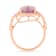 18K Rose Gold Over Sterling Silver Oval Amethyst and Moissanite Halo
Design Ring 5.92ctw