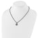Sterling Silver Antiqued with 14K Accent Diamond Necklace