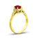 0.45cttw Ruby and Diamond Ring set in 14k Yellow Gold
