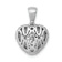 Rhodium Over 14k White Gold Diamond Heart Pendant