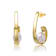 Pear Shape Freshwater Pearl Half-Hoop Drop Earrings In 14K Gold Over
Sterling Silver