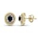 Black Sapphire 14K Gold Over Sterling Silver Earrings 0.42ctw
