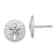 Rhodium Over Sterling Silver Textured Sand Dollar Post Earrings