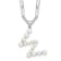Rhodium Over Sterling Silver 3-5.5mm Freshwater Cultured Pearl LETTER W
18-inch Necklace