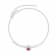 Red Ruby Rhodium Over Sterling Silver  and White Topaz Statement Bracelet