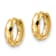 14k Yellow Gold Diamond-Cut 3/8" Hinged Hoop Earrings