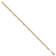 14k Two-tone Gold Polished Diamond-Cut Heart Link Bracelet