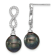 Rhodium Over Sterling Silver Tahitian Pearl/Cubic Zirconia Infinity
Necklace and Earring Set