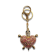 Gold Tone Fuchsia Rose Crystal Turtle Key Chain