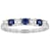 Lab-Created Sapphire Band Ring In Platinum Over Sterling Silver