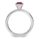 Sterling Silver Stackable Expressions High 5mm Red Crystal Ring