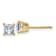 14K Yellow Gold 3/4ct. 4.0mm Princess D E F Pure Light Moissanite Earrings