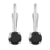 4mm Round Black Onyx Rhodium Over 14k White Gold Drop Earrings