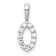 Rhodium Over 14k White Gold Diamond Number 0 Pendant