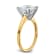 14K Yellow Gold With White Gold Accents 3 5/8 ct. G H I True Light Round
Moissanite Solitaire Ring