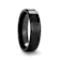 ONYX Black Carbon Fiber Inlaid Black Ceramic Wedding Band 7mm