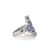 Rhodium Over Sterling Silver Oval Tanzanite and White Zircon Ring 4.06ctw