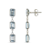 Blue Topaz 7x5mm Rectangular Octagonal 14K White Gold Dangle Earrings
