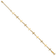 14k Yellow Gold Polished Diamond-Cut Crosses Bracelet