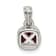 Rhodium Over Sterling Silver with 14k Accent Lab Created Ruby Pendant