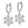 14K White Gold Diamond Snowflake Earrings