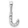 Rhodium Over 14K White Gold Lab Grown Diamond Letter J Initial Pendant