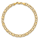 14k Yellow Gold 4mm Double Link Heart Charm Bracelet