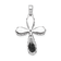 Rhodium Over 14k White Gold Diamond Cross Pendant