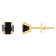 5mm Cushion Black Onyx 10k Yellow Gold Stud Earrings