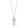Sterling Statements Rhodium Over Sterling Silver CZ Rose Necklace