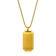 Invicta Men's Yellow Plated Dog Tag Pendant With Chain In Stainless Steel