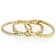 Moissanite Stackable Set Of 3 Rings In 14K Gold Over Sterling Silver
