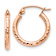 14k Rose Gold Diamond-Cut 9/16" Hoop Earrings